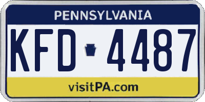 PA license plate KFD4487