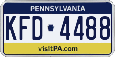 PA license plate KFD4488
