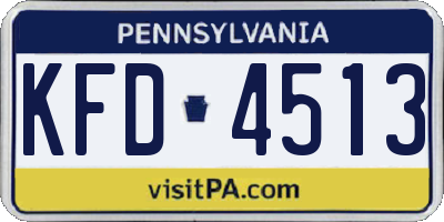 PA license plate KFD4513