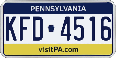PA license plate KFD4516