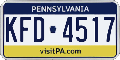 PA license plate KFD4517