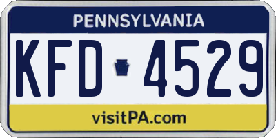 PA license plate KFD4529