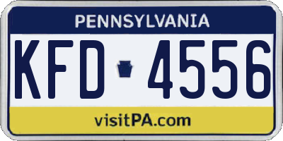PA license plate KFD4556
