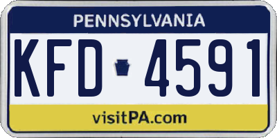 PA license plate KFD4591