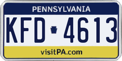 PA license plate KFD4613