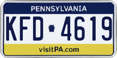 PA license plate KFD4619