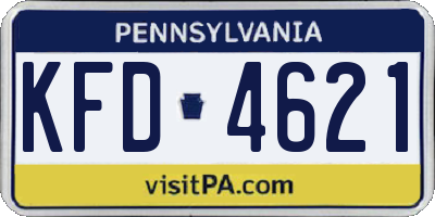 PA license plate KFD4621
