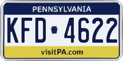 PA license plate KFD4622