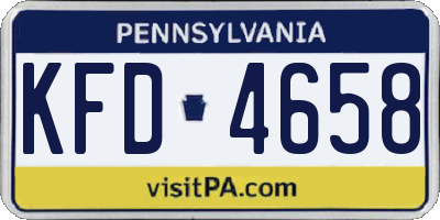 PA license plate KFD4658