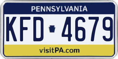 PA license plate KFD4679