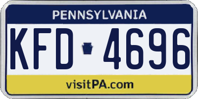 PA license plate KFD4696