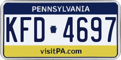 PA license plate KFD4697