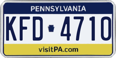 PA license plate KFD4710