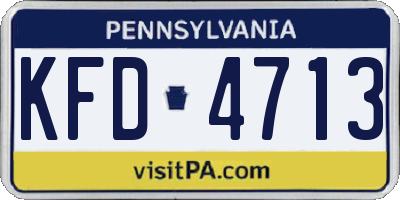 PA license plate KFD4713