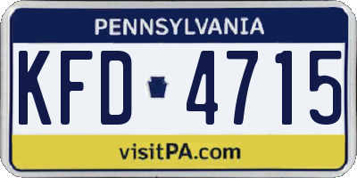PA license plate KFD4715