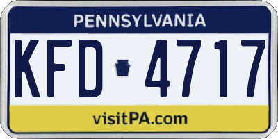PA license plate KFD4717