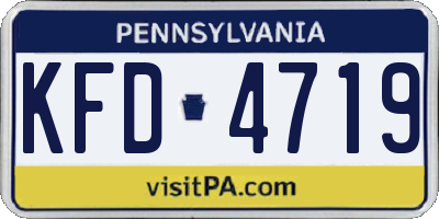 PA license plate KFD4719