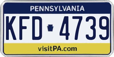 PA license plate KFD4739