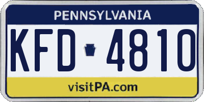 PA license plate KFD4810