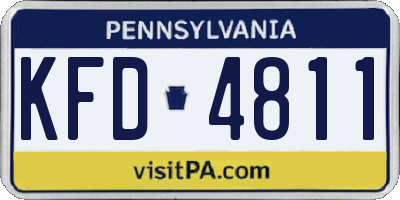 PA license plate KFD4811