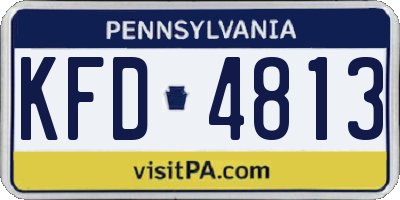 PA license plate KFD4813