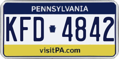 PA license plate KFD4842
