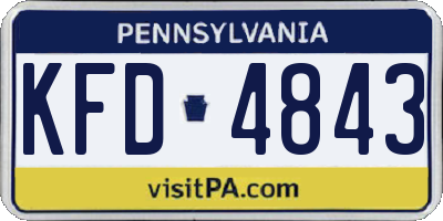 PA license plate KFD4843
