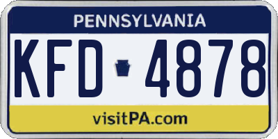 PA license plate KFD4878