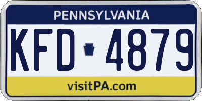 PA license plate KFD4879