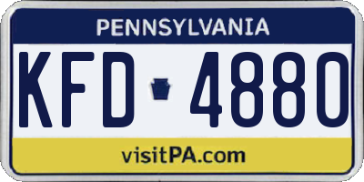 PA license plate KFD4880