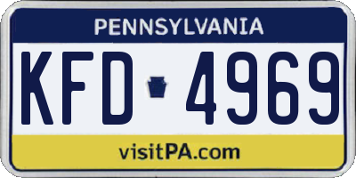 PA license plate KFD4969