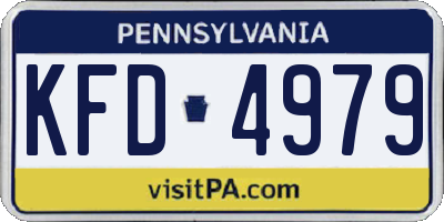 PA license plate KFD4979