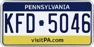 PA license plate KFD5046