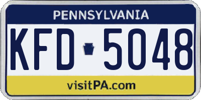 PA license plate KFD5048