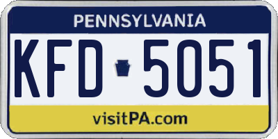 PA license plate KFD5051