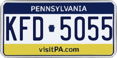 PA license plate KFD5055