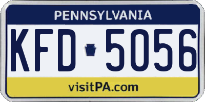 PA license plate KFD5056