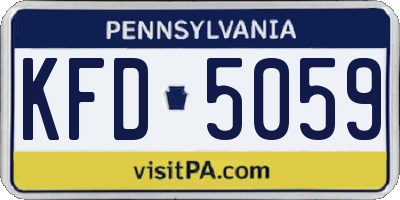 PA license plate KFD5059