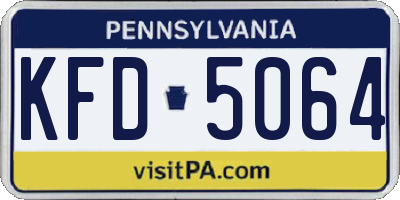 PA license plate KFD5064