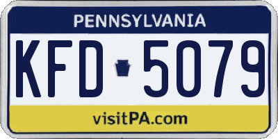 PA license plate KFD5079