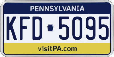 PA license plate KFD5095