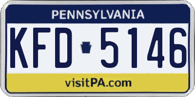 PA license plate KFD5146