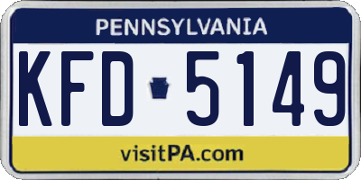 PA license plate KFD5149