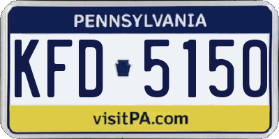 PA license plate KFD5150