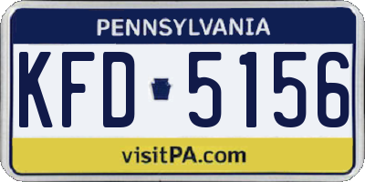 PA license plate KFD5156