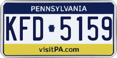 PA license plate KFD5159