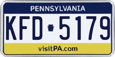 PA license plate KFD5179