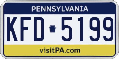 PA license plate KFD5199