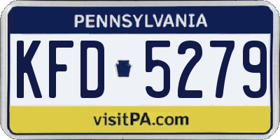 PA license plate KFD5279