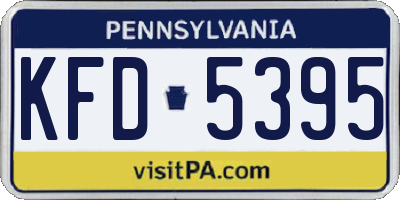 PA license plate KFD5395